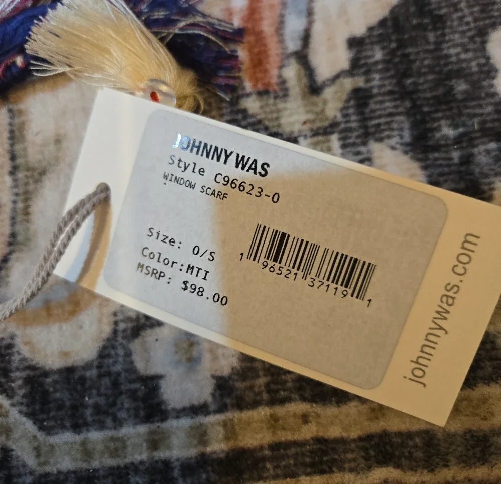 JOHNNY WAS 100% SILK SCARF